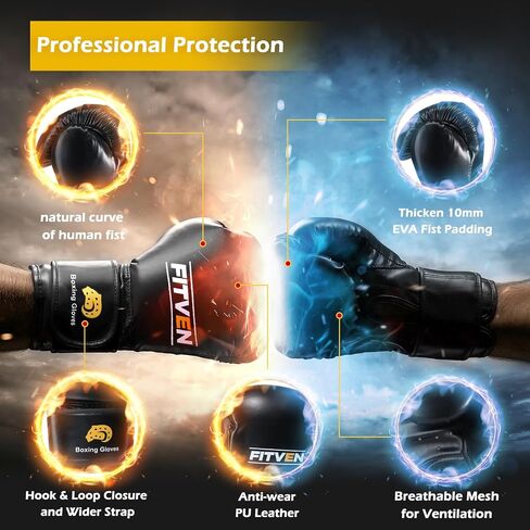 FITVEN Freestanding Punching Bag with Boxing Gloves Heavy Boxing Bag with Suction Cup Base Adult Men Stand Kickboxing Bag in Saudi Arabia
