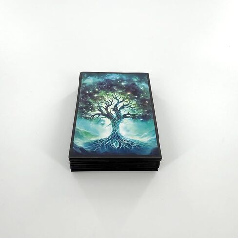100 قطعة من أكمام بطاقات TCG/MTG، ظهر غير لامع مضاد للانزلاق وسهل الخلط ينطبق على OCG CCG DTCG PTCG، 2.6 × 3.6 بوصة بطاقات ذات حجم قياسي (شجرة) in Kuwait