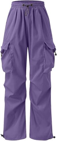 Mens Cargo Trousers Baggy Sweatpants Hip Hop Parachute Pants Elastic Waist Work Casual Joggers Hiking Trousers in Saudi Arabia