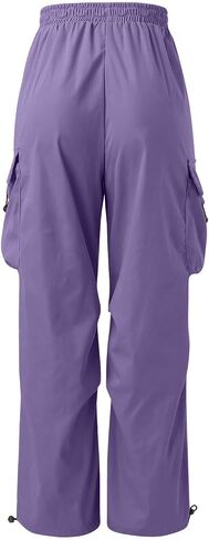 Mens Cargo Trousers Baggy Sweatpants Hip Hop Parachute Pants Elastic Waist Work Casual Joggers Hiking Trousers in Saudi Arabia