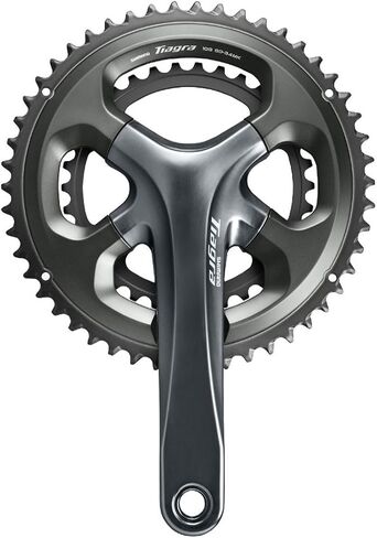 Shimano Tiagra FC-4700 Crankset - 175mm, 10-Speed, 50/34t, 110 Asymmetric BCD, Hollowtech II Spindle Interface, Gray in Saudi Arabia