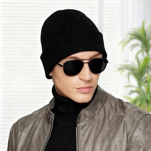 Beanie Hats for Women Slouchy Beanies for Men Knitted Caps for Women Soft Warm Unisex in Saudi Arabia
