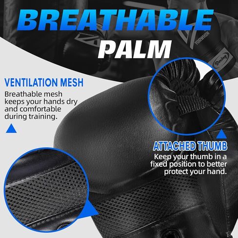 Boxing Gloves for Men Women, Training Sparring Boxing Gloves, Heavy Punching Bag Workout Gloves for Boxing Kickboxing Muay Thai Mixed Martial Arts MMA Training in Kuwait