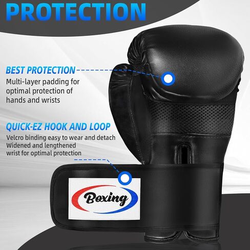 Boxing Gloves for Men Women, Training Sparring Boxing Gloves, Heavy Punching Bag Workout Gloves for Boxing Kickboxing Muay Thai Mixed Martial Arts MMA Training in Kuwait