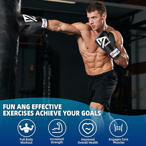 Boxing Gloves for Men Women, Training Sparring Boxing Gloves, Heavy Punching Bag Workout Gloves for Boxing Kickboxing Muay Thai Mixed Martial Arts MMA Training in Kuwait