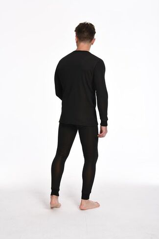 Men's Thermal Underwear Lightweight Gold Fleece Breathable Baselayer for Winter Sports Stretch Loungwear with Fly in Saudi Arabia