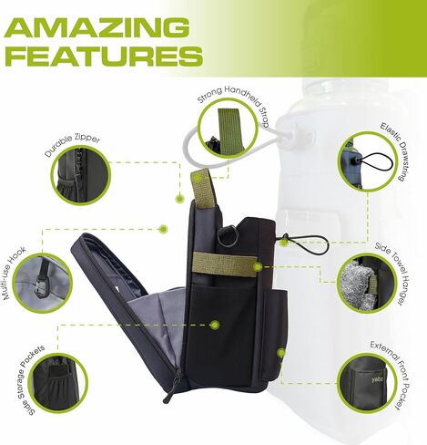 Strong Magnetic Gym Bag - Magnetic Gym Water Bottle Bag for Men and Women, High Load Capacity, Sports Gifts, Waterproof Material, Titanmag, Water Bottle Holder for Travel, Sports, Work in Saudi Arabia