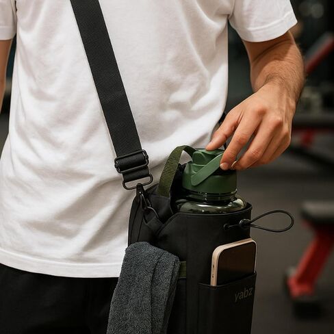Strong Magnetic Gym Bag - Magnetic Gym Water Bottle Bag for Men and Women, High Load Capacity, Sports Gifts, Waterproof Material, Titanmag, Water Bottle Holder for Travel, Sports, Work in Saudi Arabia