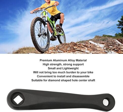 Zunate Bike Crank Arm Set, 152mm Aluminum Alloy, Left Side Pedal Crank Leg Replacement, for Mountain Road Bikes in Saudi Arabia