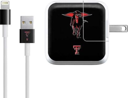 Skinit Decal Other Skin Compatible with iPad Charger (10W USB) - Officially Licensed College Red Raiders Logo Design in Saudi Arabia