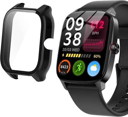 TGW01 Smart Watch Case, Compatible with KIBFLE Smart Watch Case, Lamshaw Hard PC Case with Screen Protector Compatible with KIBFLE TGW01/ YMZ TGW01 Smart Watch-1.85 inches (Pink+Clear) in Saudi Arabia