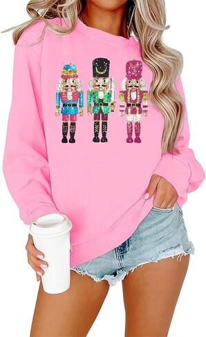 MOUSYA Christmas Nutcracker Sweatshirt Sugar Plum Fairy Shirt Xmas Shirt Funny Christmas Sweater in Saudi Arabia