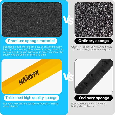 Safe Foam Rubber Cord Nunchakus for Beginners Practice and Training Karate (Yellow) in Saudi Arabia