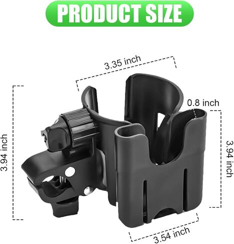 Golf Cart Cup Holders, Universal 2-in-1 Mug Phone Holder, Mount Compatible with EZGO/Club Car/Yamaha, 360° Swivel with Silicone Protective Pad, Bike, Wheelchair, Walker, Scooter in Saudi Arabia