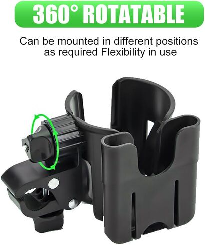 Golf Cart Cup Holders, Universal 2-in-1 Mug Phone Holder, Mount Compatible with EZGO/Club Car/Yamaha, 360° Swivel with Silicone Protective Pad, Bike, Wheelchair, Walker, Scooter in Saudi Arabia