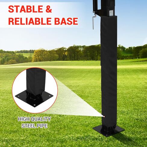 PioneerWorks Basketball Hoop Outdoor In Ground, 55" Shatterproof Quick Adjustable 8-10ft Basketball Hoop Inground with Tempered Glass Backboard in Saudi Arabia