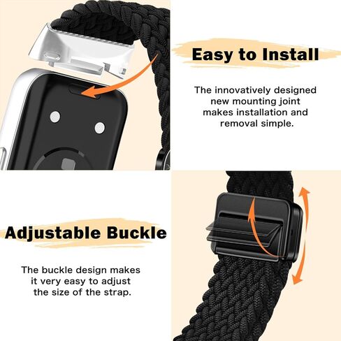 مجدول مغناطيسي متوافق مع Fitbit Charge 6 / Fitbit Charge 5 للرجال والنساء، حزام رياضي مرن قابل للتعديل من النايلون قابل للتمدد من أجل fitbit Charge 6/5 in Saudi Arabia