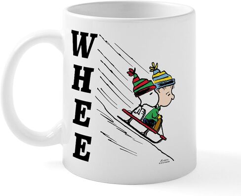 CafePress Santa Snoopy And Woodstock Mug 11 oz (325 ml) Ceramic Coffee Mug in Saudi Arabia