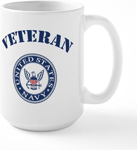 CafePress US Navy Retired 15 أونصة (444 مل) كوب قهوة سيراميك in Saudi Arabia