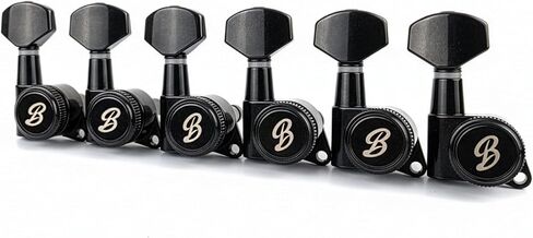 موالفات جيتار قفل كورية الصنع، 6 مضمنة، نسبة تروس 20:1، أسود، طراز عتيق مع أدوات تثبيت، BSJ07LK2 in Kuwait