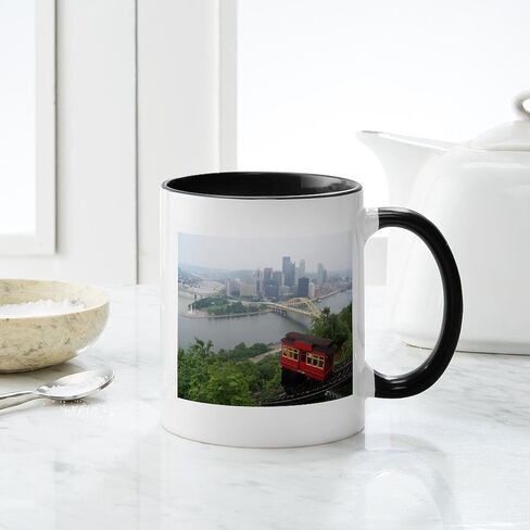 CafePress Pittsburgh Skyline Mug 11 oz (325 ml) Ceramic Coffee Mug in Saudi Arabia