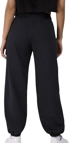 Nike Air Women's Mid-Rise Fleece Joggers Size - Medium Black/White in Saudi Arabia