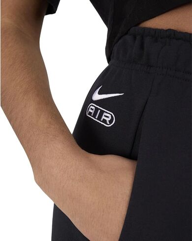 Nike Air Women's Mid-Rise Fleece Joggers Size - Medium Black/White in Saudi Arabia