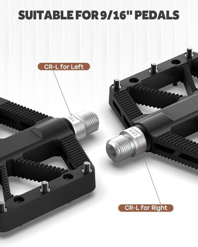 دواسات الدراجة، دواسات الدراجة الجبلية MTB BMX، دواسات دراجة 9/16 بوصة، مركب نايلون خفيف الوزن غير قابل للانزلاق، دواسات متينة تحمل منصة تحمل in Kuwait
