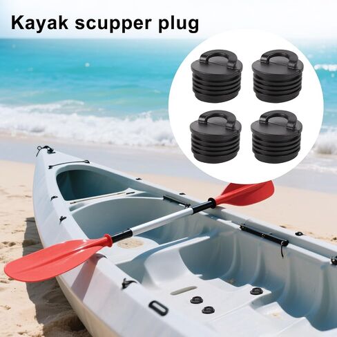 4pcs Kayak Scupper Plugs, Push-in Drain Hole Stoppers with Pull Ring Design Livewell & Bilge Plugs for Sit on Top Kayaks Canoes & Small Boats in Saudi Arabia