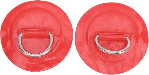 2 Pack Red D-Pad Patch for Inflatable Boat Kayak, PVC Marine Grade with Stainless Steel Fixed Buckle in Saudi Arabia