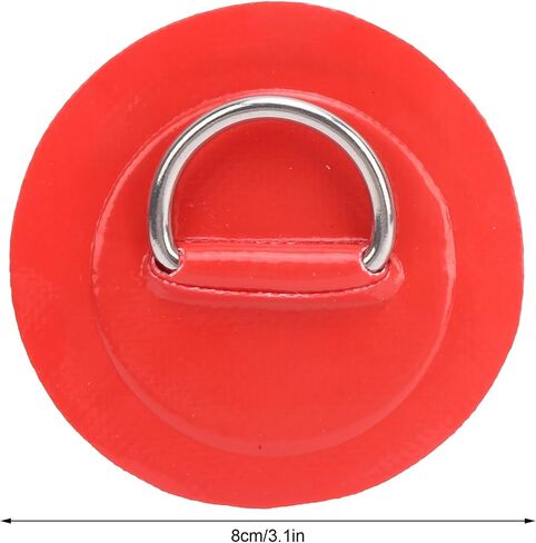 2 Pack Red D-Pad Patch for Inflatable Boat Kayak, PVC Marine Grade with Stainless Steel Fixed Buckle in Saudi Arabia