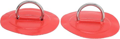 2 Pack Red D-Pad Patch for Inflatable Boat Kayak, PVC Marine Grade with Stainless Steel Fixed Buckle in Saudi Arabia