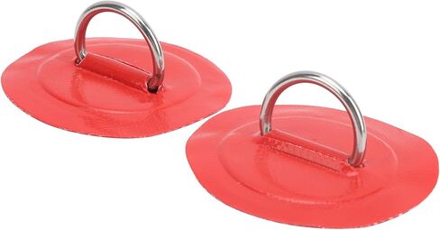 2 Pack Red D-Pad Patch for Inflatable Boat Kayak, PVC Marine Grade with Stainless Steel Fixed Buckle in Saudi Arabia