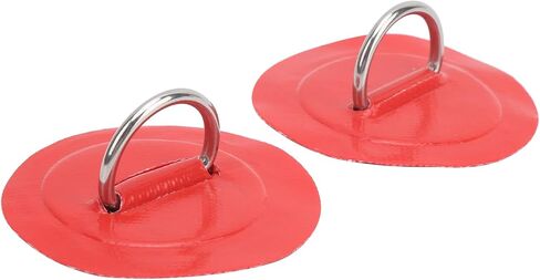 2 Pack Red D-Pad Patch for Inflatable Boat Kayak, PVC Marine Grade with Stainless Steel Fixed Buckle in Saudi Arabia