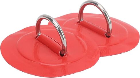 2 Pack Red D-Pad Patch for Inflatable Boat Kayak, PVC Marine Grade with Stainless Steel Fixed Buckle in Saudi Arabia