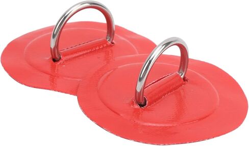 2 Pack Red D-Pad Patch for Inflatable Boat Kayak, PVC Marine Grade with Stainless Steel Fixed Buckle in Saudi Arabia
