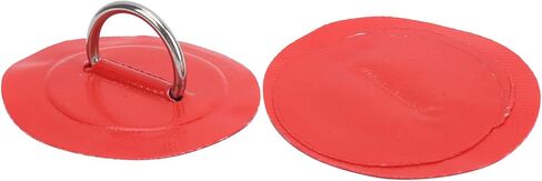 2 Pack Red D-Pad Patch for Inflatable Boat Kayak, PVC Marine Grade with Stainless Steel Fixed Buckle in Saudi Arabia