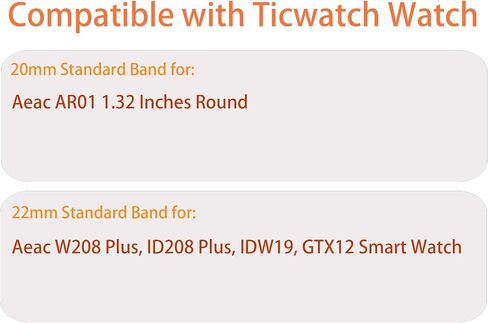 Lamshaw Compatible for Aeac Smart Watch Bands, 20mm, 22mm Quick Release Silicone Sport Strap Replacement Watchband Compatible for Aeac 1.32 Inches Round, W208 Plus, IDW19, IDW28, GTX12 Smart Watch in Saudi Arabia