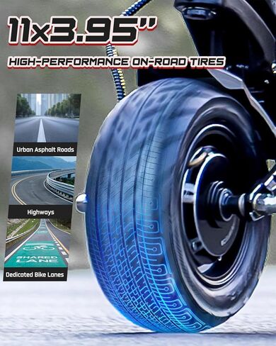 سكوتر كهربائي M YUME SCOOTER Raptor 6000W، 50MPH 56/60 ميل 60V 27/30AH للبالغين، سكوتر طويل المدى 11 بوصة سكوتر سريع للتنقل والمغامرة، معتمد من UL-2272 in Saudi Arabia