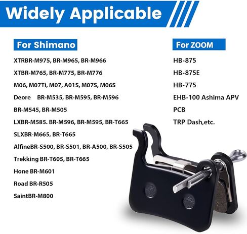 Bike Brake Pads,High Performance Bicycle Brake Pad Resin Semi-Metallic Mountain Bike Disc Brake Pads Compatible with Shimano Brake Pads Deore XT XTR SLX Hone Alfine Saint LX M595 M966 in Saudi Arabia