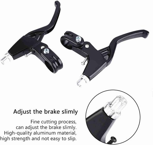 Brake Lever Handles, Lightweight Aluminium Alloy Bicycle Levers, Brake Handles | Cycling Brake Lever | Bike Brake Gear | Bike Handlebar Accessories for Mountain Bike (Silver) in Saudi Arabia