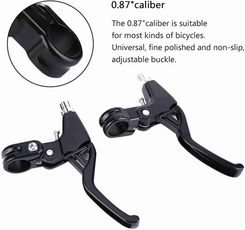 Brake Lever Handles, Lightweight Aluminium Alloy Bicycle Levers, Brake Handles | Cycling Brake Lever | Bike Brake Gear | Bike Handlebar Accessories for Mountain Bike (Silver) in Saudi Arabia