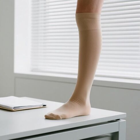 Sports Knee High Socks 3 Pairs S XL Black White Nude Stretchy Breathable in Saudi Arabia
