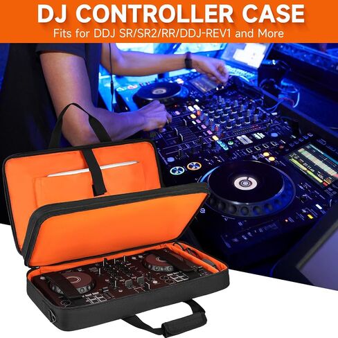 DJ Controller Case Compatible with Pioneer DDJ SR/SR2/RR/DDJ-REV1/Denon MC4000/Numark NV II/Numark Mixtrack 3/Mixstream Pro+/Pro Go/Hercules Inpulse 500/NI Traktor Kontrol S3(23.5 x 13.5 x 2.5 in) in Kuwait