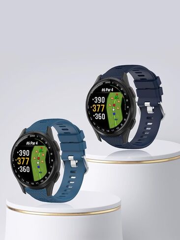 Sport Band Compatible with Garmin Approach S50 Ultra Soft Liquid Silicone Breathable and Sweat Proof, Quick Detachable Design Cross texture style,2 pack,Dark Blue+Blue. in Saudi Arabia
