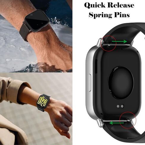 أساور لساعة Xiaomi Redmi Watch 5 Lite/Redmi 5 النشطة، 3 عبوات من أساور المعصم البديلة المصنوعة من السيليكون الناعم المتوافقة مع Xiaomi 5 Lite/Watch 5Active in Kuwait