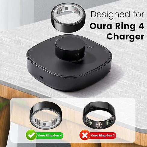 Charger Compatible with Oura Ring Gen 4/4 Ceramic Size 7, Smart Ring Charger Stand Dock with 3.3ft USB Cable Cord (7) in Saudi Arabia
