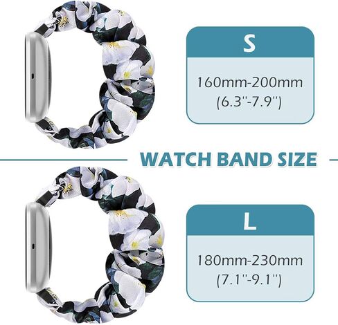 شريط بديل مرن Scrunchies 10 قطع مقاس 20 مم، متوافق مع ساعة Samsung Galaxy Watch 4 الكلاسيكية 42 مم 46 مم/Galaxy Watch 3 41 مم/Galaxy Watch 42 مم/Galaxy Watch 5 Pro 45 مم in Kuwait