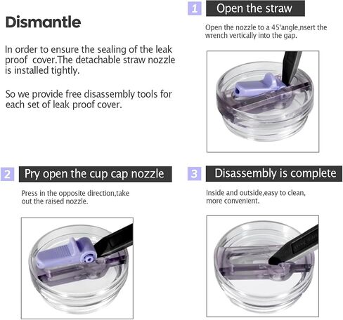 40 oz Tumbler Lid Replacement for Stanley,Flip Straw Lid Leak Proof fit for stanley H2.0 Quencher with Straws and Cleaning Brush in Kuwait