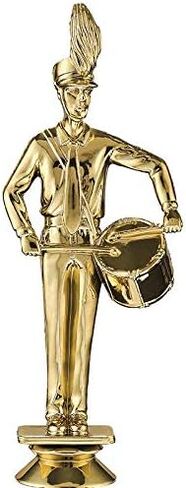 Crown Awards Music Trophy, 7.5" Marching Band Drummer Trophy On White Luxury Trophy Base in Saudi Arabia